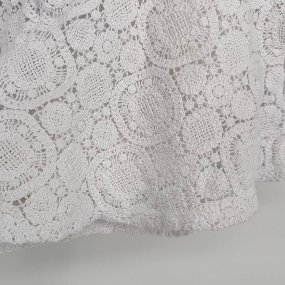 Anthropologie White Crochet Lace Shorts M - Picture 7 of 9